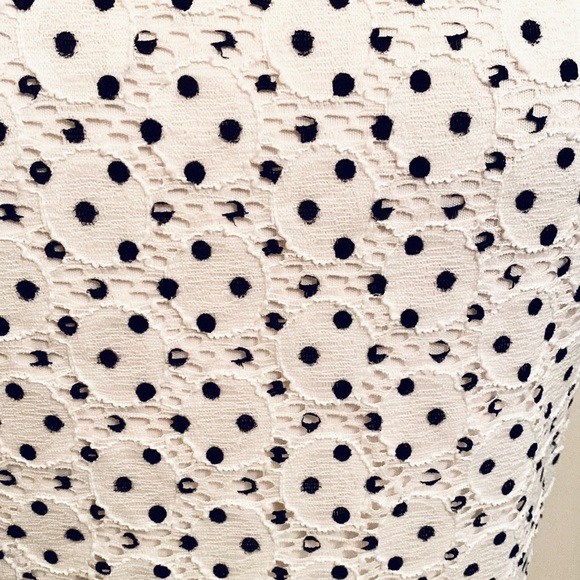 Ronni & Nicole White Black Polka Dot 12 Retro Classic Wedding Fit & Flare Dress - Picture 4 of 13